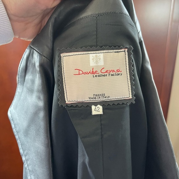 Florence Italy Davide Cerasi leather jacket - Picture 3 of 7